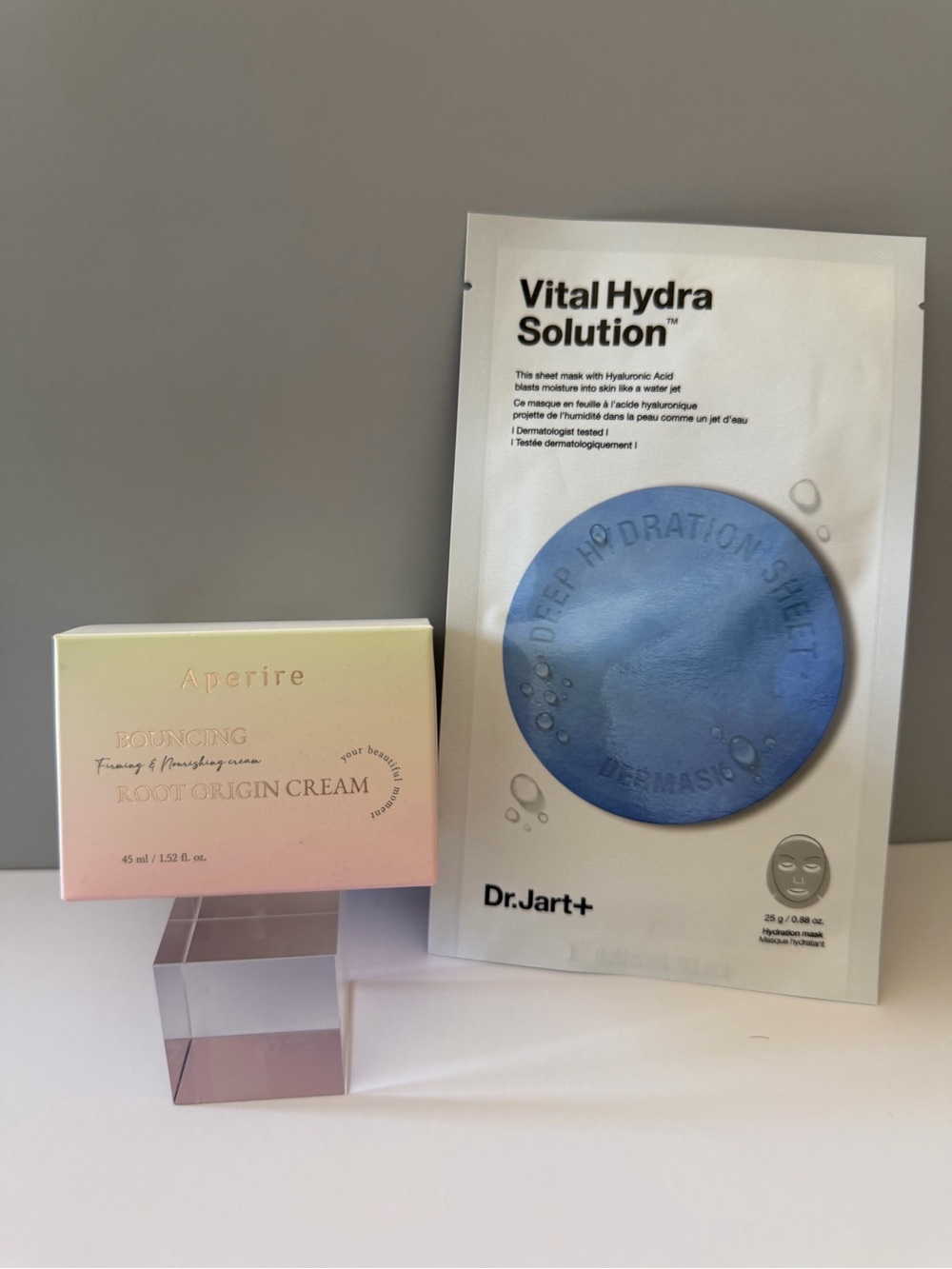 Aperire Bouncing Root Origin Cream & Dr. Jart+ Vital Hydra Solution Sheet Mask